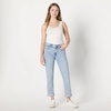 Amazon Essentials Women’s Low Stretch Mid-Rise Classic-Roll Boyfriend Crop Jeans(Iced Blue Light Wash)