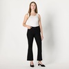 Amazon Essentials Women’s Medium Stretch Mid-Rise Fashion-Forward Kick Crop Jeans(Black)