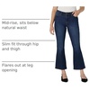 Amazon Essentials Women’s Medium Stretch Mid-Rise Fashion-Forward Kick Crop Jeans(Dark Shadow Wash)