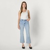 Amazon Essentials Women’s Medium Stretch Mid-Rise Fashion-Forward Kick Crop Jeans(Iced Blue Light Wash)
