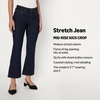 Amazon Essentials Women’s Medium Stretch Mid-Rise Fashion-Forward Kick Crop Jeans(Rinse)