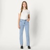Amazon Essentials Women’s Medium Stretch Slim-Fit Mid-Rise Straight Leg Jeans(Iced Blue Light Wash)