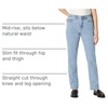 Amazon Essentials Women’s Medium Stretch Slim-Fit Mid-Rise Straight Leg Jeans(Iced Blue Light Wash)