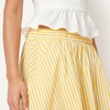 Amazon Essentials Women’s Mid-Rise A-Line Cotton Stretch Poplin Midi Skirt with Elastic Waist(Golden Yellow Even Stripe)