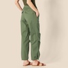 Amazon Essentials Women’s Mid-Rise Baggy Loose-Fit Wide-Leg Parachute Pants(Dark Olive)