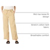Amazon Essentials Women’s Mid-Rise Baggy Loose-Fit Wide-Leg Parachute Pants(Tan)