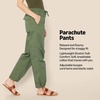 Amazon Essentials Women’s Mid-Rise Baggy Loose-Fit Wide-Leg Parachute Pants(White)