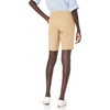 Amazon Essentials Women’s Mid-Rise Slim-Fit 10″ Inseam Bermuda Chino Shorts(Khaki Brown)