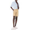Amazon Essentials Women’s Mid-Rise Slim-Fit 10″ Inseam Bermuda Chino Shorts(Khaki Brown)