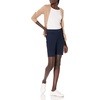 Amazon Essentials Women’s Mid-Rise Slim-Fit 10″ Inseam Bermuda Chino Shorts(Navy)