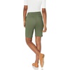 Amazon Essentials Women’s Mid-Rise Slim-Fit 10″ Inseam Bermuda Chino Shorts(Olive)