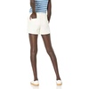Amazon Essentials Women’s Mid-Rise Slim-Fit 3.5 Inch Inseam Stretch Cotton Khaki Shorts(Cream)