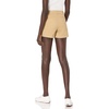Amazon Essentials Women’s Mid-Rise Slim-Fit 3.5 Inch Inseam Stretch Cotton Khaki Shorts(Khaki Brown)