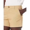 Amazon Essentials Women’s Mid-Rise Slim-Fit 3.5 Inch Inseam Stretch Cotton Khaki Shorts(Khaki Brown)