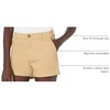 Amazon Essentials Women’s Mid-Rise Slim-Fit 3.5 Inch Inseam Stretch Cotton Khaki Shorts(Khaki Brown)