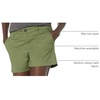 Amazon Essentials Women’s Mid-Rise Slim-Fit 3.5 Inch Inseam Stretch Cotton Khaki Shorts(Olive)