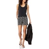 Amazon Essentials Women’s Mid-Rise Slim-Fit 5 Inch Inseam Khaki Shorts (Available in Straight and Curvy Fits)(Black White Floral)