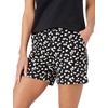 Amazon Essentials Women’s Mid-Rise Slim-Fit 5 Inch Inseam Khaki Shorts (Available in Straight and Curvy Fits)(Black White Floral)