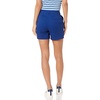 Amazon Essentials Women’s Mid-Rise Slim-Fit 5 Inch Inseam Khaki Shorts (Available in Straight and Curvy Fits)(Blue)