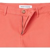 Amazon Essentials Women’s Mid-Rise Slim-Fit 5 Inch Inseam Khaki Shorts (Available in Straight and Curvy Fits)(Coral Pink)