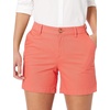 Amazon Essentials Women’s Mid-Rise Slim-Fit 5 Inch Inseam Khaki Shorts (Available in Straight and Curvy Fits)(Coral Pink)