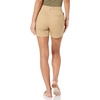 Amazon Essentials Women’s Mid-Rise Slim-Fit 5 Inch Inseam Khaki Shorts (Available in Straight and Curvy Fits)(Khaki Brown)