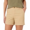 Amazon Essentials Women’s Mid-Rise Slim-Fit 5 Inch Inseam Khaki Shorts (Available in Straight and Curvy Fits)(Khaki Brown)
