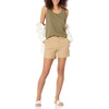 Amazon Essentials Women’s Mid-Rise Slim-Fit 5 Inch Inseam Khaki Shorts (Available in Straight and Curvy Fits)(Khaki Brown)
