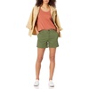 Amazon Essentials Women’s Mid-Rise Slim-Fit 5 Inch Inseam Khaki Shorts (Available in Straight and Curvy Fits)(Olive)