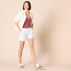 Amazon Essentials Women’s Mid-Rise Slim-Fit 5 Inch Inseam Khaki Shorts (Available in Straight and Curvy Fits)(White)
