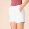 Amazon Essentials Women’s Mid-Rise Slim-Fit 5 Inch Inseam Khaki Shorts (Available in Straight and Curvy Fits)(White)