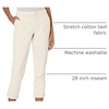 Amazon Essentials Women’s Mid-Rise Slim-Fit Stretchy Khaki Pants (Available in Plus Size)(Light Tan)