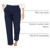 Amazon Essentials Women’s Mid-Rise Slim-Fit Stretchy Khaki Pants (Available in Plus Size)(Navy)