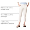 Amazon Essentials Women’s Mid-Rise Slim-Fit Stretchy Khaki Pants (Available in Plus Size)(White)