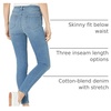 Amazon Essentials Women’s Mid-Rise Stretchy Skinny Denim Jeans, 5-Pocket(Light Blue)