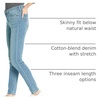 Amazon Essentials Women’s Mid-Rise Stretchy Skinny Denim Jeans, 5-Pocket(Light Blue Bleach)