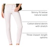 Amazon Essentials Women’s Mid-Rise Stretchy Skinny Denim Jeans, 5-Pocket(White)