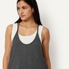 Amazon Essentials Women’s Oversized-Fit Sleeveless Romper(Charcoal Heather)