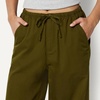 Amazon Essentials Women’s Oversized-Fit Tie Waist Lightweight Pant(Deep Brown)