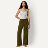 Amazon Essentials Women’s Oversized-Fit Tie Waist Lightweight Pant(Deep Brown)