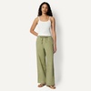 Amazon Essentials Women’s Oversized-Fit Tie Waist Lightweight Pant(Washed Khaki Green)