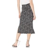 Amazon Essentials Women’s Pull-On Knit Midi Skirt with Elastic Waist, Slits(Black White Abstract Animal)