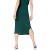 Amazon Essentials Women’s Pull-On Knit Midi Skirt with Elastic Waist, Slits(Botanical Green)