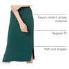 Amazon Essentials Women’s Pull-On Knit Midi Skirt with Elastic Waist, Slits(Botanical Green)
