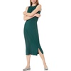 Amazon Essentials Women’s Pull-On Knit Midi Skirt with Elastic Waist, Slits(Botanical Green)