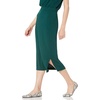 Amazon Essentials Women’s Pull-On Knit Midi Skirt with Elastic Waist, Slits(Botanical Green)