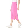 Amazon Essentials Women’s Pull-On Knit Midi Skirt with Elastic Waist, Slits(Bright Pink)