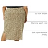 Amazon Essentials Women’s Pull-On Knit Midi Skirt with Elastic Waist, Slits(Camel  Animal Dot Print)