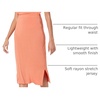 Amazon Essentials Women’s Pull-On Knit Midi Skirt with Elastic Waist, Slits(Clay)