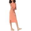 Amazon Essentials Women’s Pull-On Knit Midi Skirt with Elastic Waist, Slits(Clay)